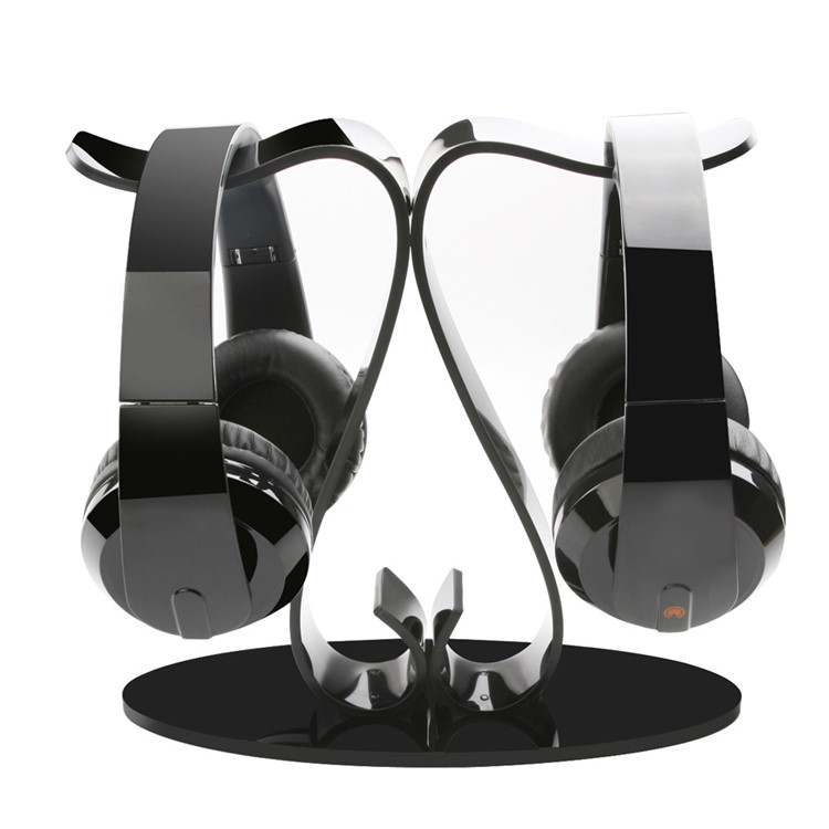 MOCREO 270mm Abnehmbare Dual-Kopfhörer Kleiderbügel Acryl Handyuhr Halter-2