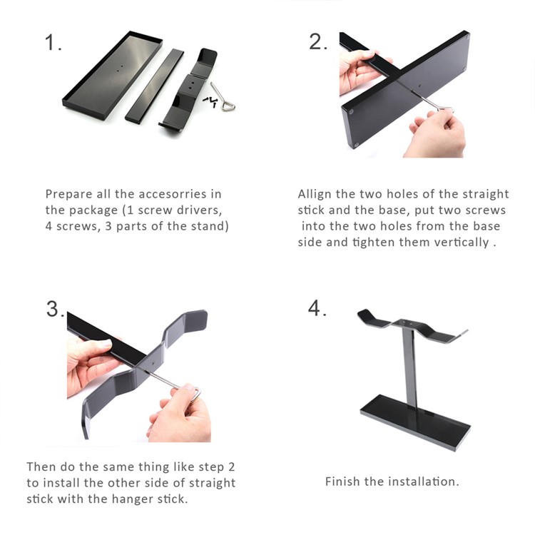 MOCREO Mehrzweck-Dual-Hanger Kopfhörer Stehen Acryl Handy Tablet Halter-7