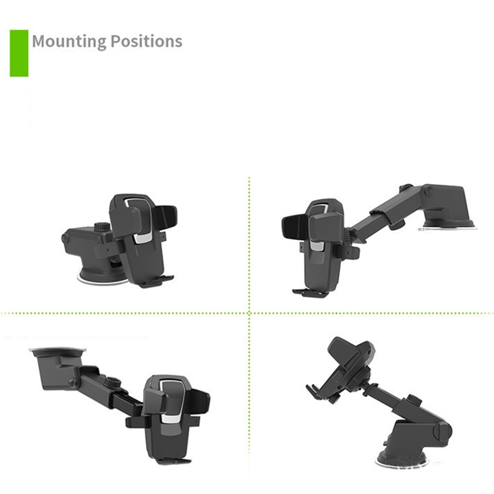 Suction Cup Style Car Mount Holder for iPhone 7 Plus / Samsung Galaxy S7 Edge - Black-3