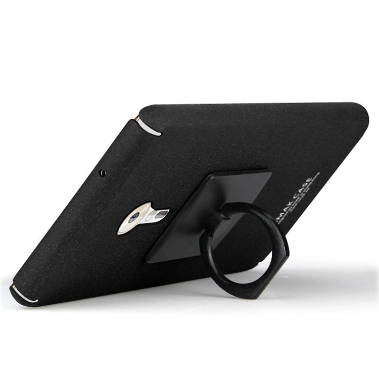 IMAK Matte Finger Ring Kickstand Plastic Case for Lenovo ZUK Z2 Pro - Black-4