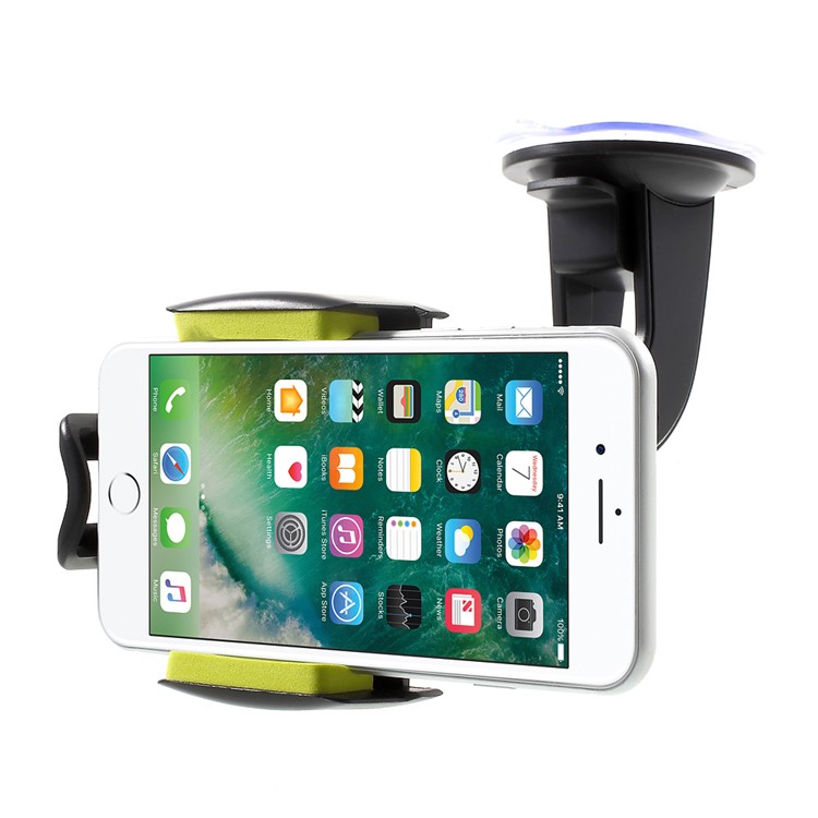 UnUniversal Rotatable Car Mount Desktop Phone Holder Cradle for iPhone 7 Plus / Samsung Galaxy Note7 - Green-3