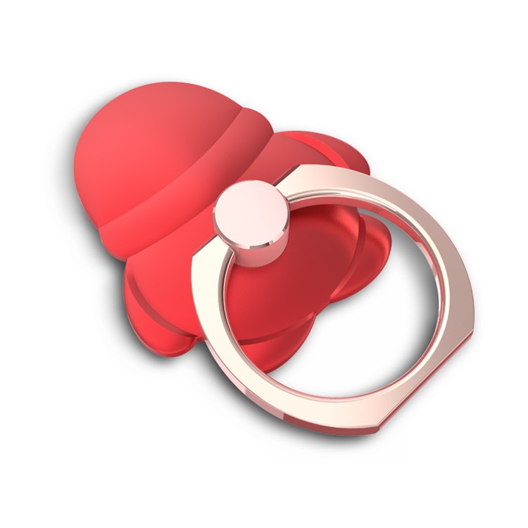 OATSBASF Penguin Kickstand Finger Grip Metal Ring Holder - Red-2