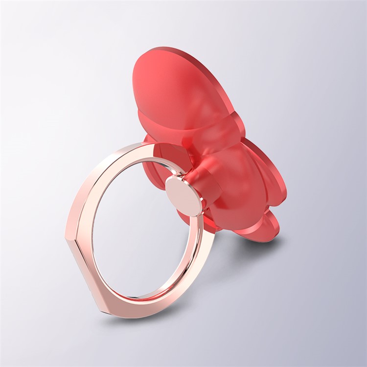 OATSBASF Penguin Kickstand Finger Grip Metal Ring Holder - Red-5