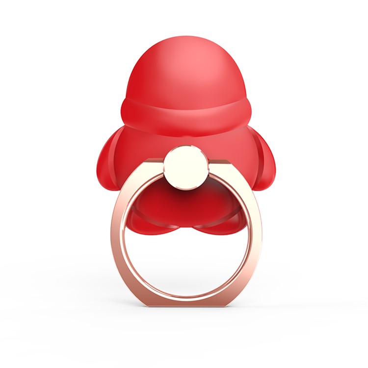 OATSBASF Penguin Kickstand Finger Grip Metal Ring Holder - Red-7