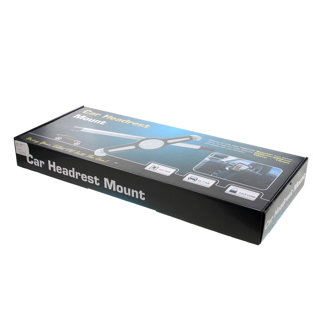 Full Rotary Car Headrest Mount Holder Lever for iPad Pro 12.9 Etc, Clamp Width: 240 x 410mm-1