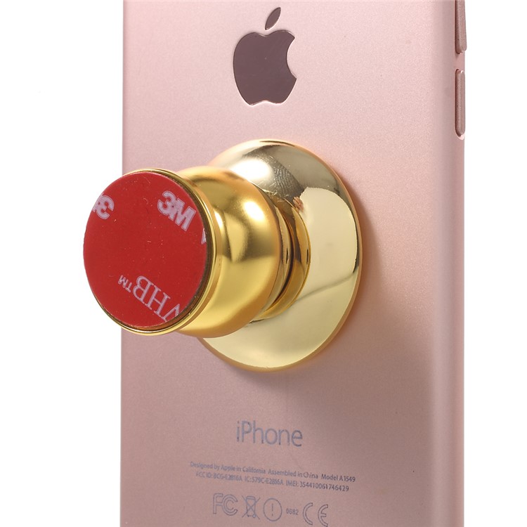 360 Degree Rotary Metal Magnetic Holder for Smartphones - Gold-4
