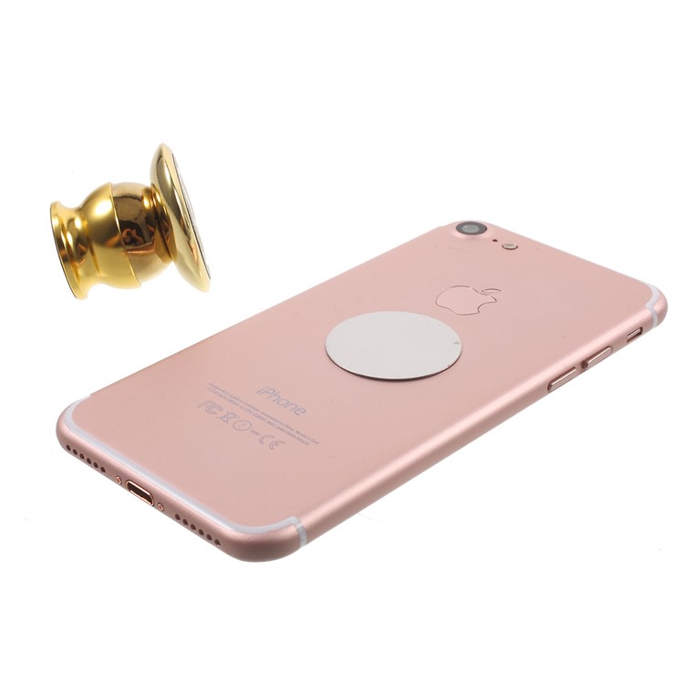 360 Degree Rotary Metal Magnetic Holder for Smartphones - Gold-6