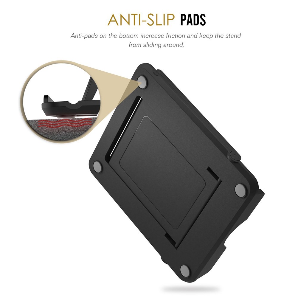 Soporte Plegable Multi-ángulo Del Soporte De Escritorio Portátil Para El Iphone Samsung - Negro-5