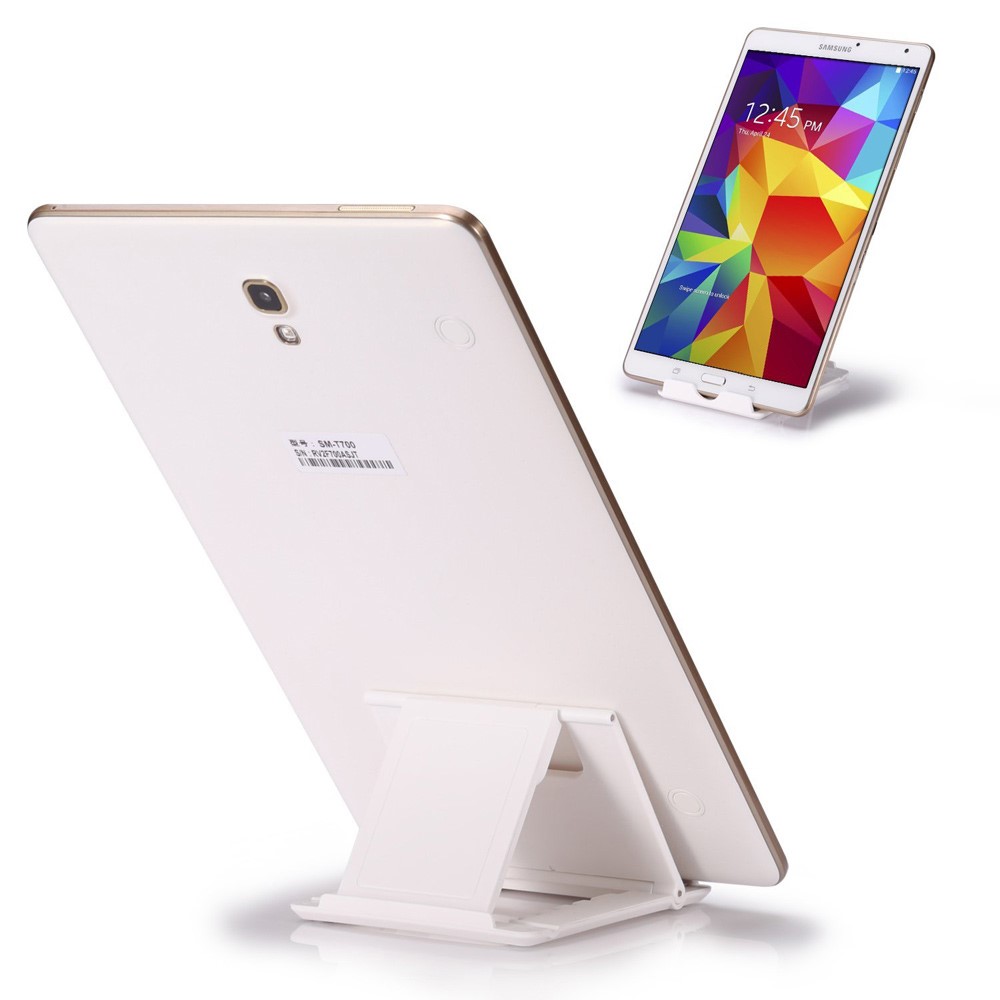 Support de support portable portable multi-angle pour iPhone Samsung Tablet - Blanc-1