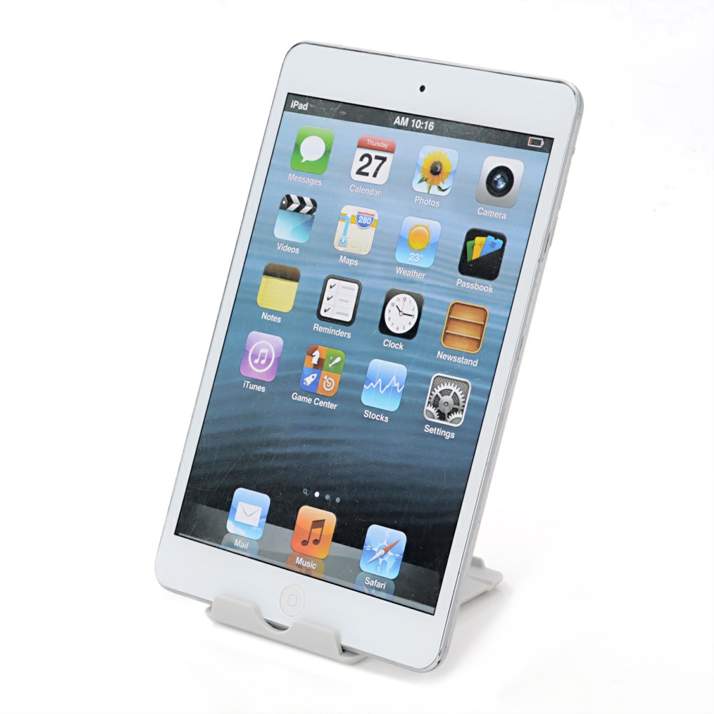 Support de support portable portable multi-angle pour iPhone Samsung Tablet - Blanc-2