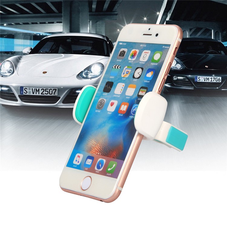 D9ELEMENT Universal Car Air Vent Mount Mobile Phone Holder for iPhone 7 Other Phone with Width 52-80mm - Lake Green-1