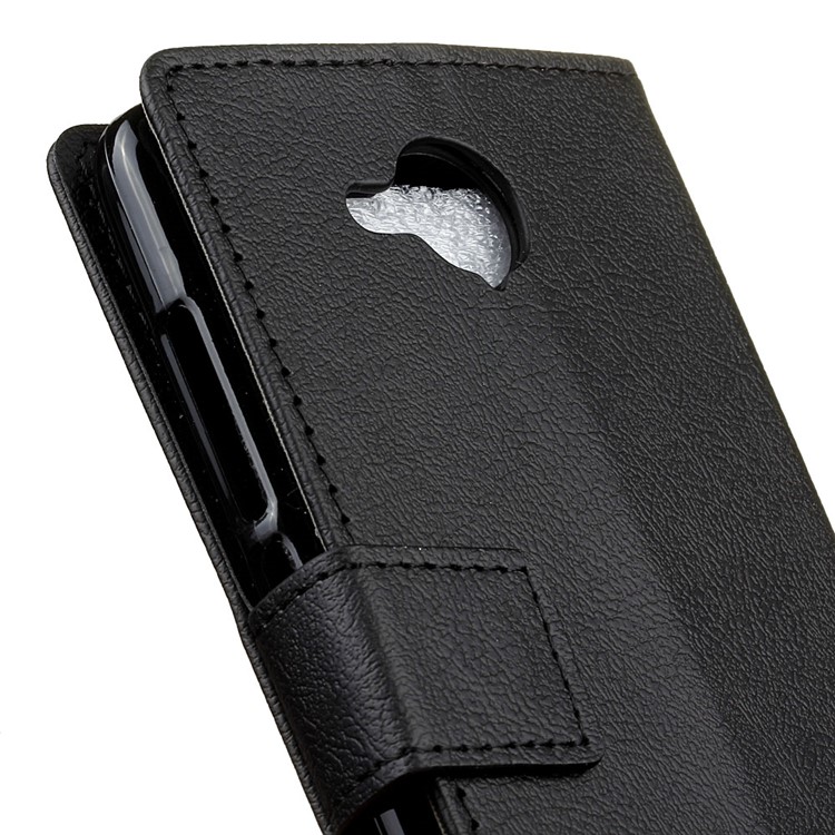 Wallet Leather Stand Case for ZTE Blade A315 - Black-7