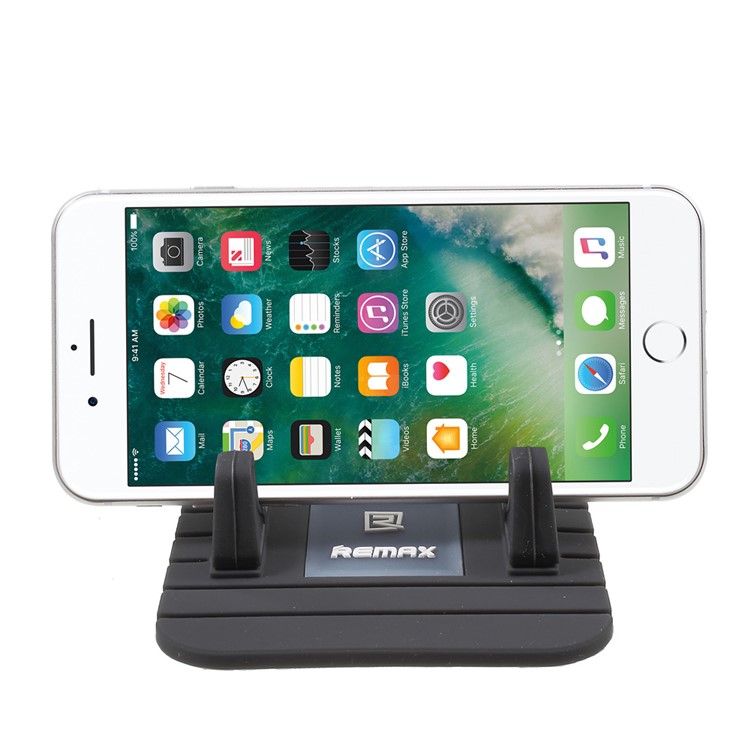 REMAX Fairy Soft Silicone Desktop Stand Car Holder Mount for iPhone Samsung - Black-2