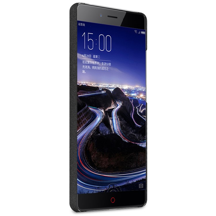IMAK Matte Hard Plastic Case with Ring Kickstand for ZTE nubia Z11 - Black-4