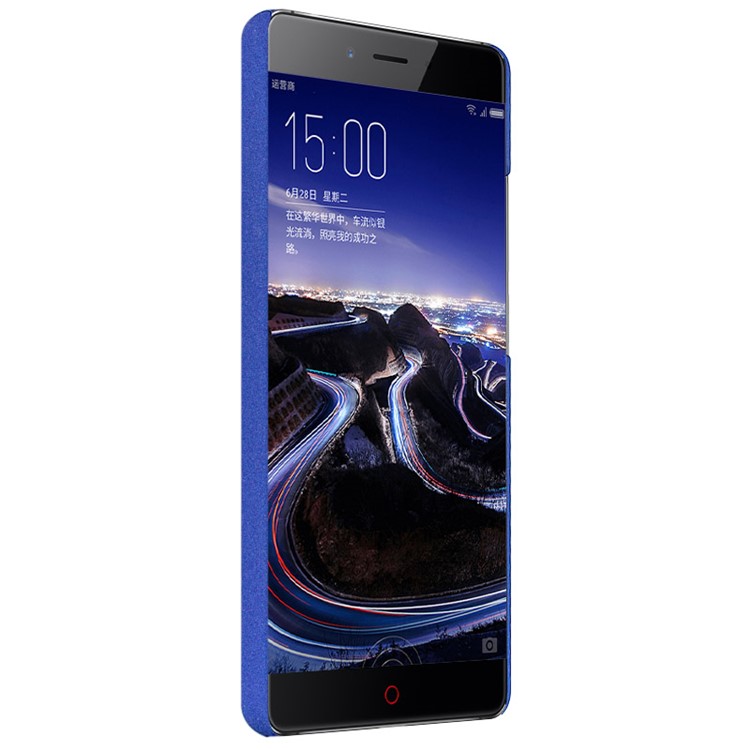 IMAK Matte Hard Shell Case with Ring Kickstand for ZTE nubia Z11 - Blue-4