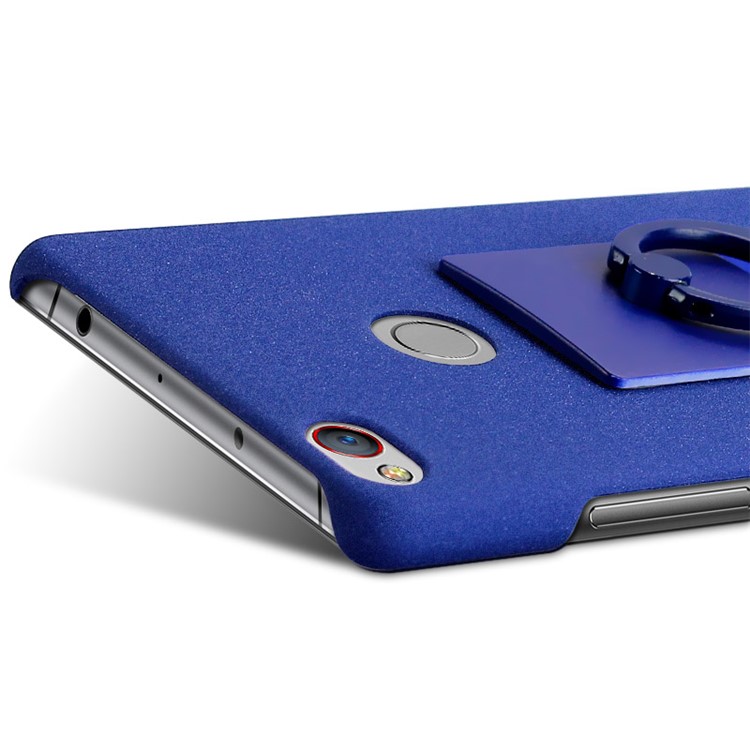 IMAK Matte Hard Shell Case with Ring Kickstand for ZTE nubia Z11 - Blue-5