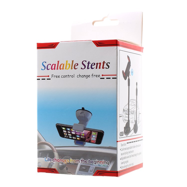 Suction Cup Car Windshield Mount Holder for iPhone 7 Plus/7, Width: 57-90mm - Black-11