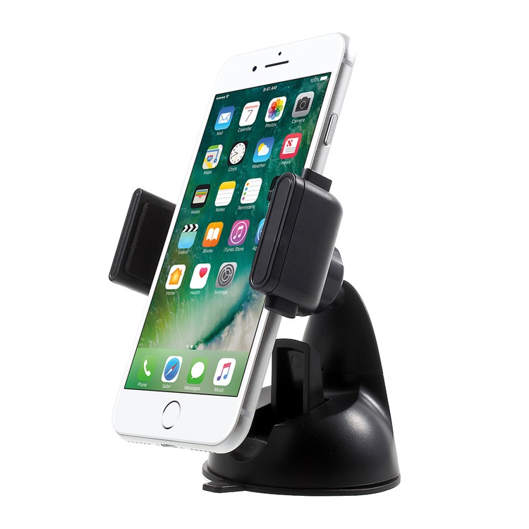 Suction Cup Car Windshield Mount Holder for iPhone 7 Plus/7, Width: 57-90mm - Black-4