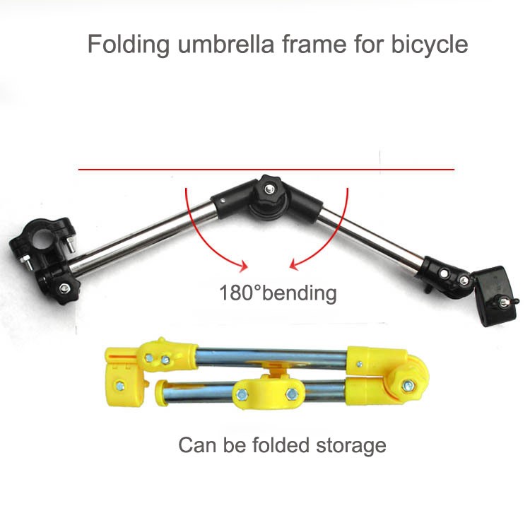 Folding Umbrella Bar Mount Holder for Stroller, Bike, Wheel Chair etc - Red-3