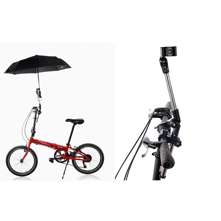Folding Umbrella Bar Mount Holder for Stroller, Bike, Wheel Chair etc - Red-5