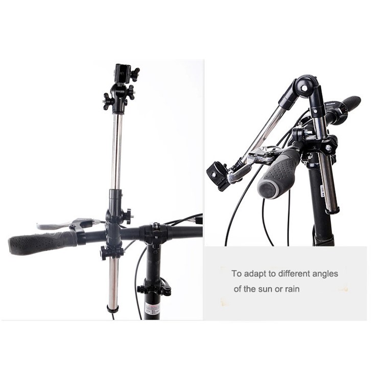 Folding Umbrella Bar Mount Holder for Stroller, Bike, Wheel Chair etc - Red-7