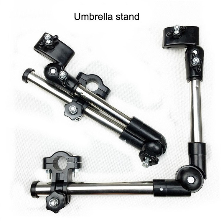 Folding Umbrella Bar Mount Holder for Stroller, Bike, Wheel Chair etc - Red-8