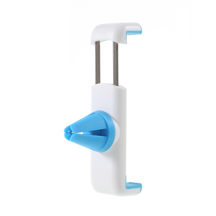 Portable Car Air Vent Mobile Phone Mount for iPhone Samsung LG etc, Width: 60-85mm - White + Blue-3