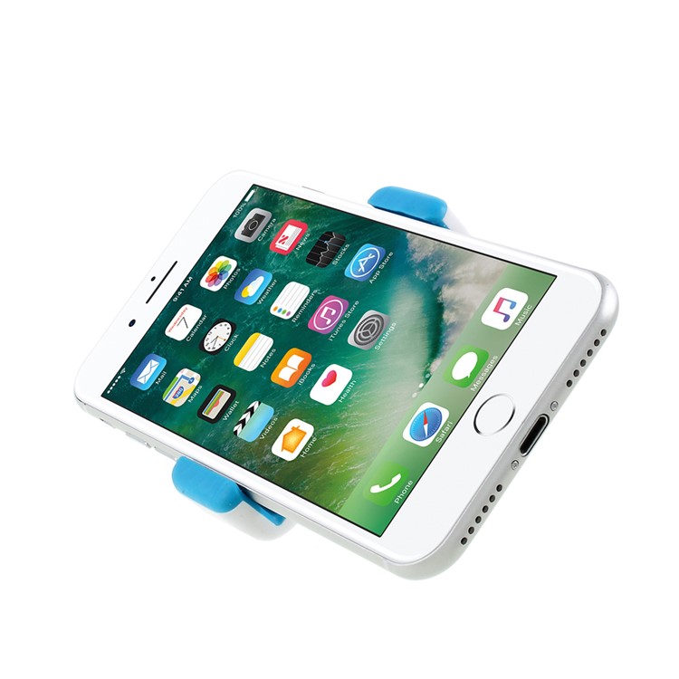 Portable Car Air Vent Mobile Phone Mount for iPhone Samsung LG etc, Width: 60-85mm - White + Blue-4