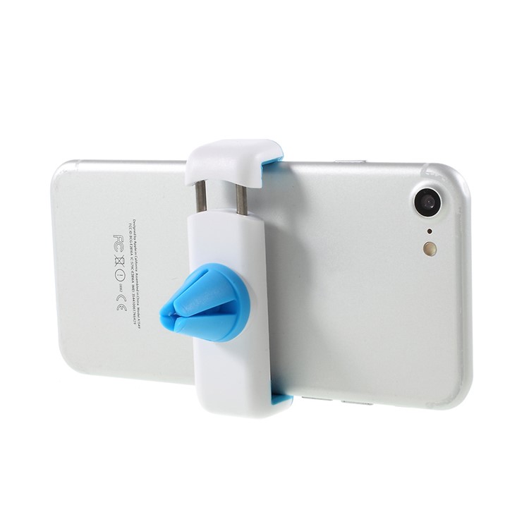 Portable Car Air Vent Mobile Phone Mount for iPhone Samsung LG etc, Width: 60-85mm - White + Blue-5