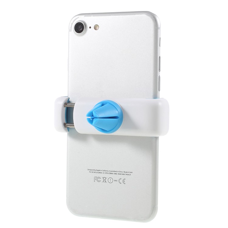 Portable Car Air Vent Mobile Phone Mount for iPhone Samsung LG etc, Width: 60-85mm - White + Blue-6