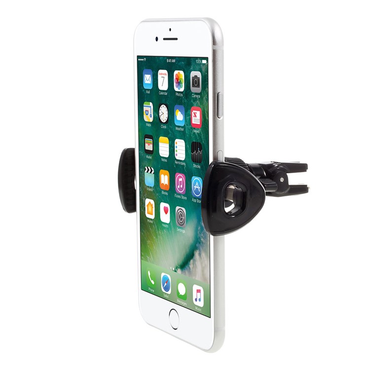 VORSON Pusher Metal Air Vent Car Holder Cradle for iPhone 7, Width: 54-86mm (VH-002) - Black-3