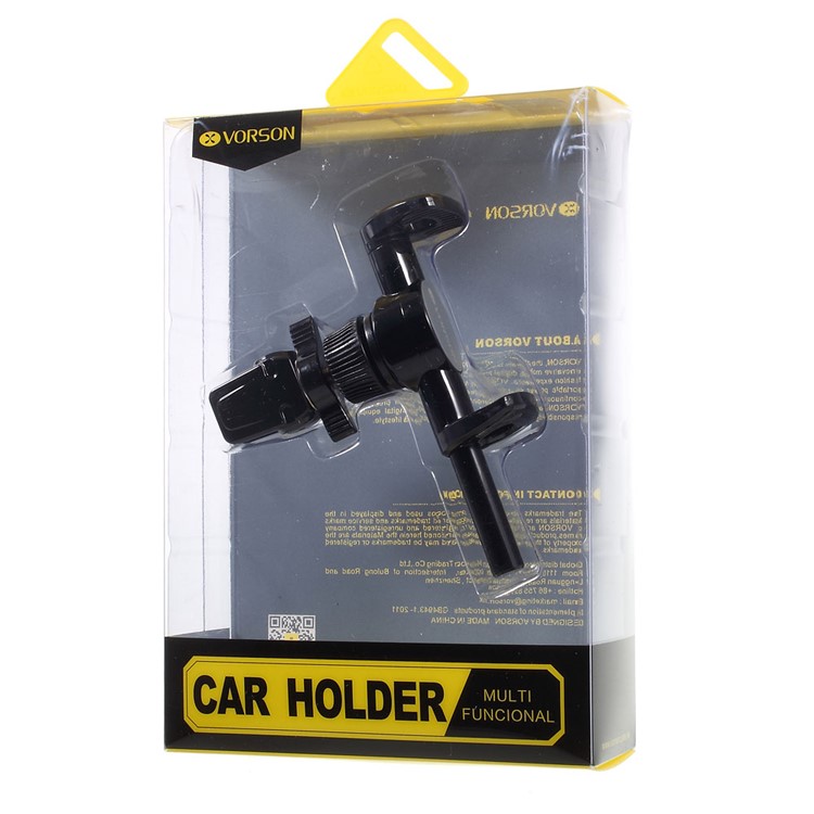 VORSON Pusher Metal Air Vent Car Holder Cradle for iPhone 7, Width: 54-86mm (VH-002) - Black-7