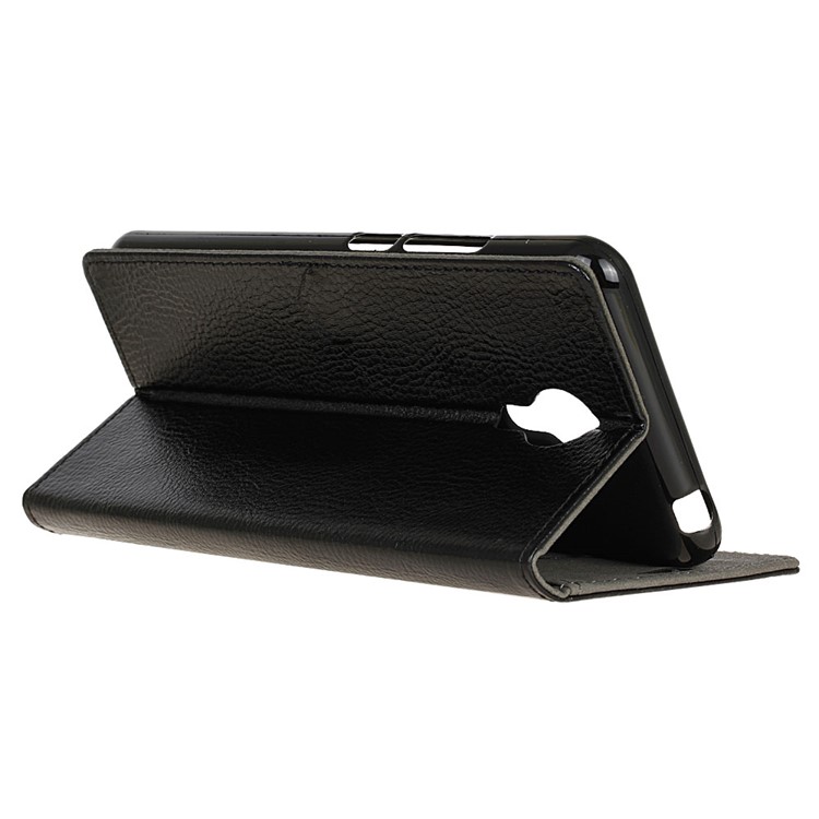 Litchi Skin Leather Wallet Case for Acer Liquid Z6 Plus - Black-5