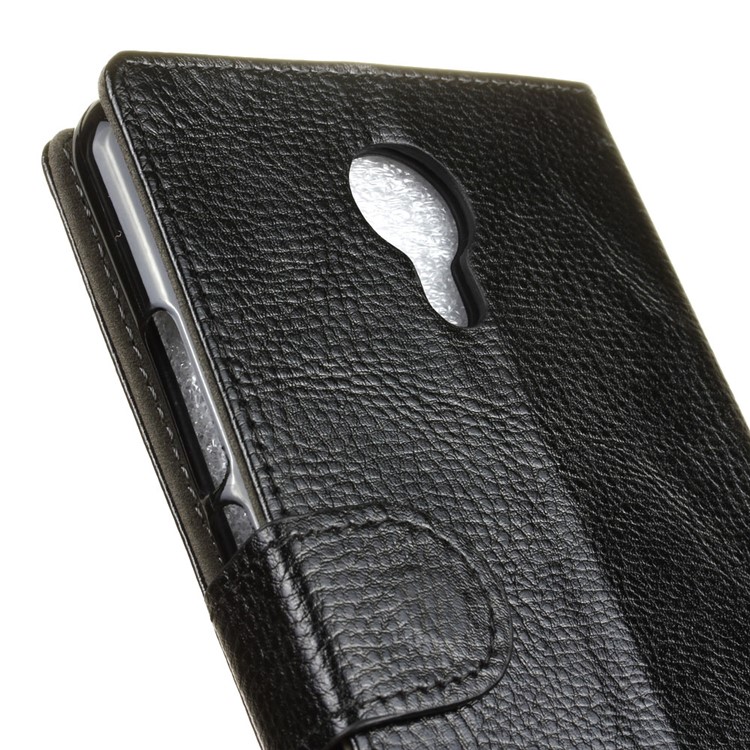 Litchi Skin Leather Wallet Case for Acer Liquid Z6 Plus - Black-7