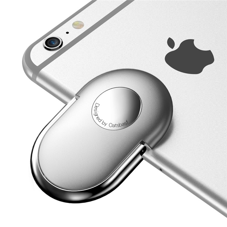 OATSBASF Metal Kickstand Finger Grip Ring Holder for Smartphones - Silver Color-2