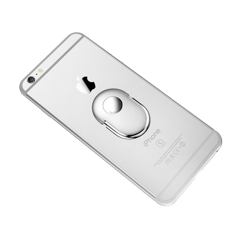 OATSBASF Metal Kickstand Finger Grip Ring Holder for Smartphones - Silver Color-3