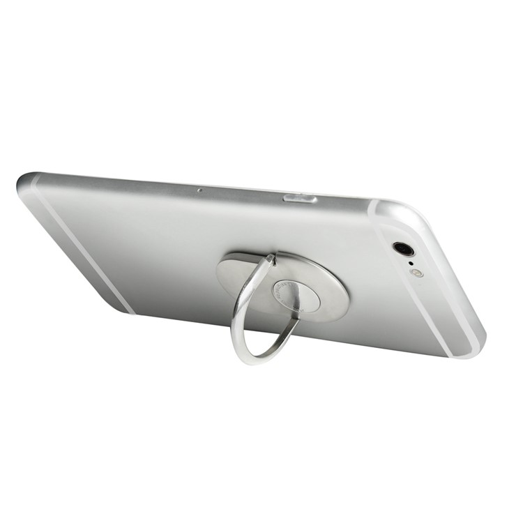 OATSBASF Metal Kickstand Finger Grip Ring Holder for Smartphones - Silver Color-5