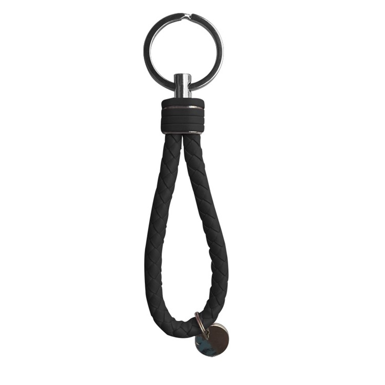 Universal Metal Finger Ring Phone Desktop Stand with Carrying Strap - Black-5