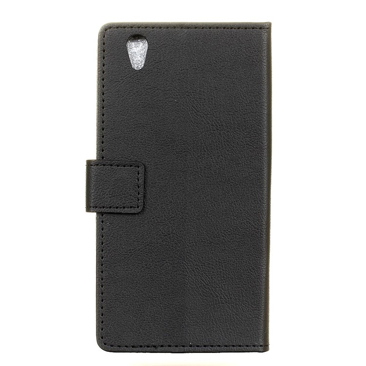 Wallet Leather Stand Case for ZTE Blade V7 Max - Black-2