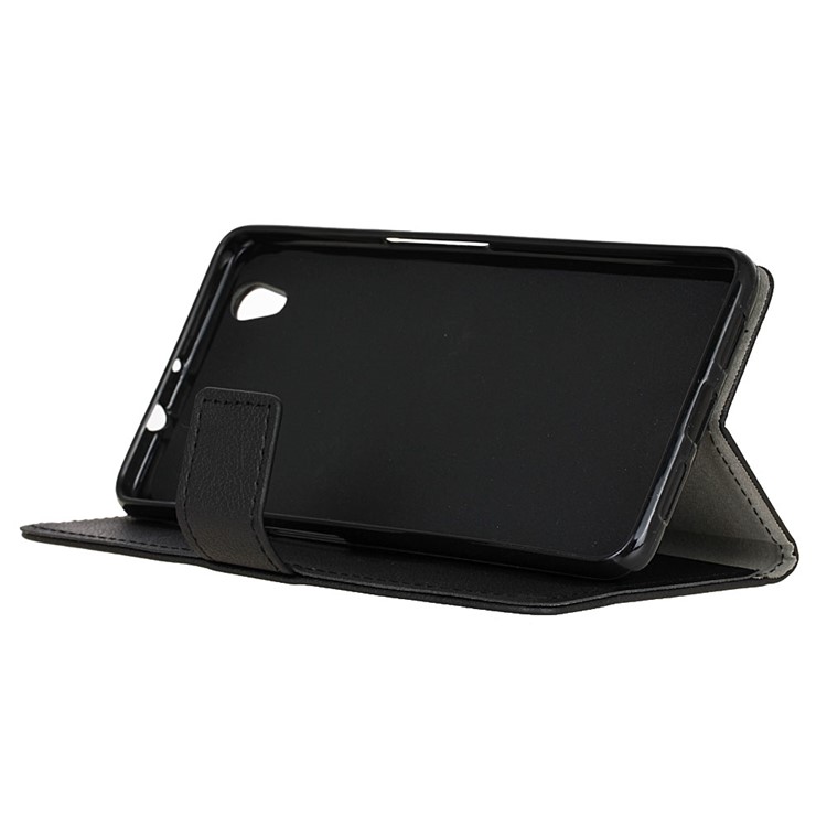 Wallet Leather Stand Case for ZTE Blade V7 Max - Black-4