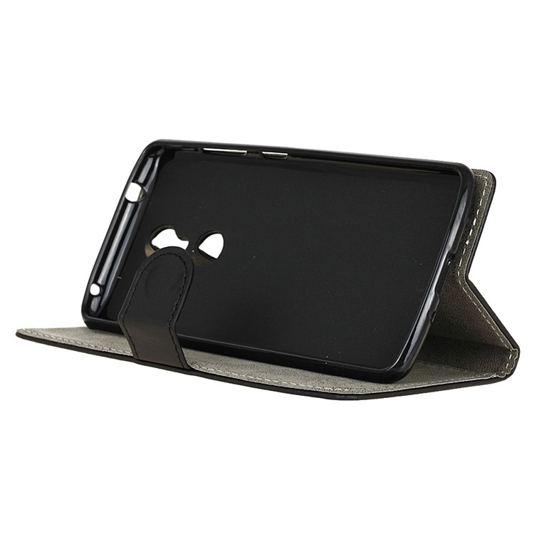 Wallet Leather Stand Case for ZTE Axon 7 mini - Black-4