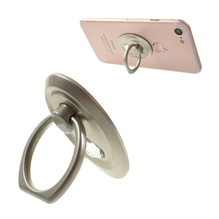 KINGXBAR Authorized Swarovski Crystals Zinc Alloy Phone Ring Holder - Teardrop-1
