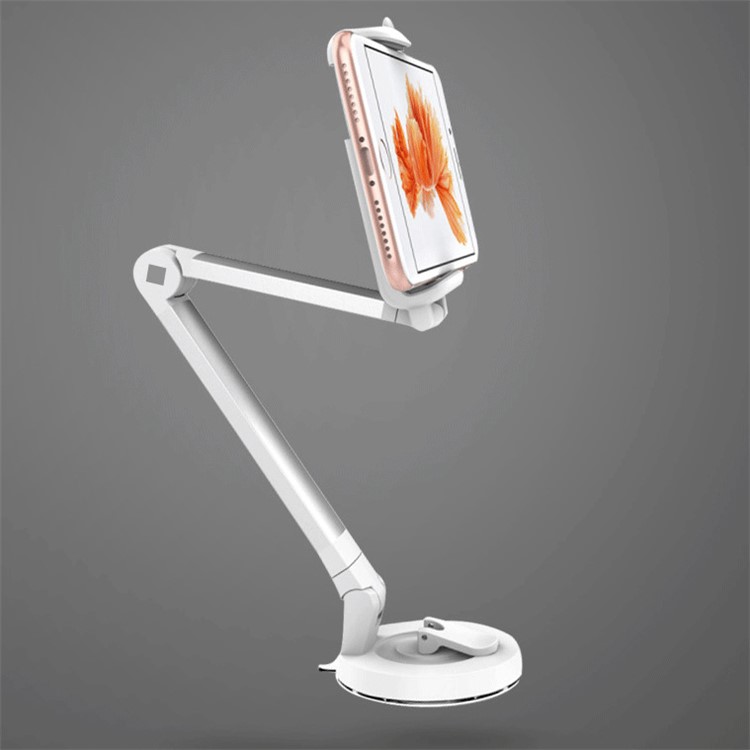 REMAX RM-C23 Multi Angle Rotation Car Desktop Mount Holder Stand, Width: 50-85mm - White / Silver-5
