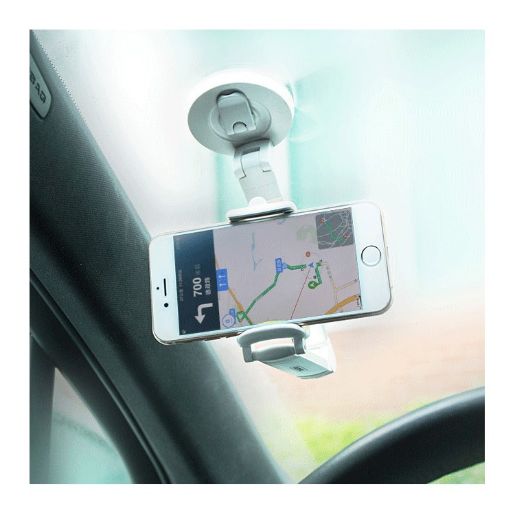REMAX RM-C23 Multi Angle Rotation Car Desktop Mount Holder Stand, Width: 50-85mm - White / Silver-6