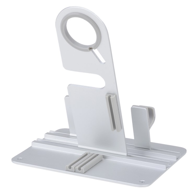 DIY Multifunctional Desktop Charging Cradle Stand Holder for Apple Watch, iPhone iPad Etc. - Silver-11