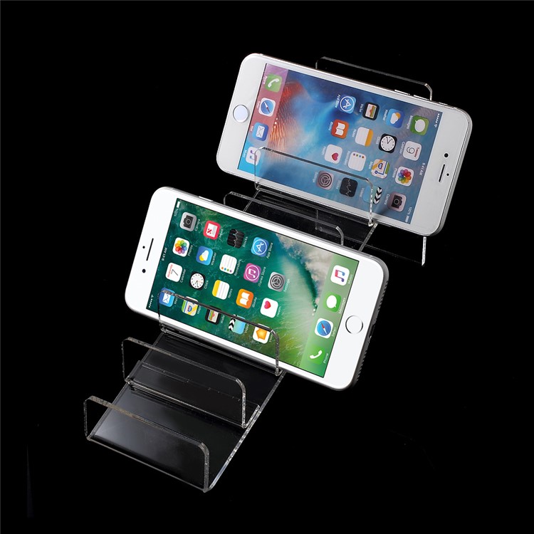 7-layer 8cm Width Clear Acrylic Display Stand Storage for Mobile Phones/Power Banks/Earphones etc-3