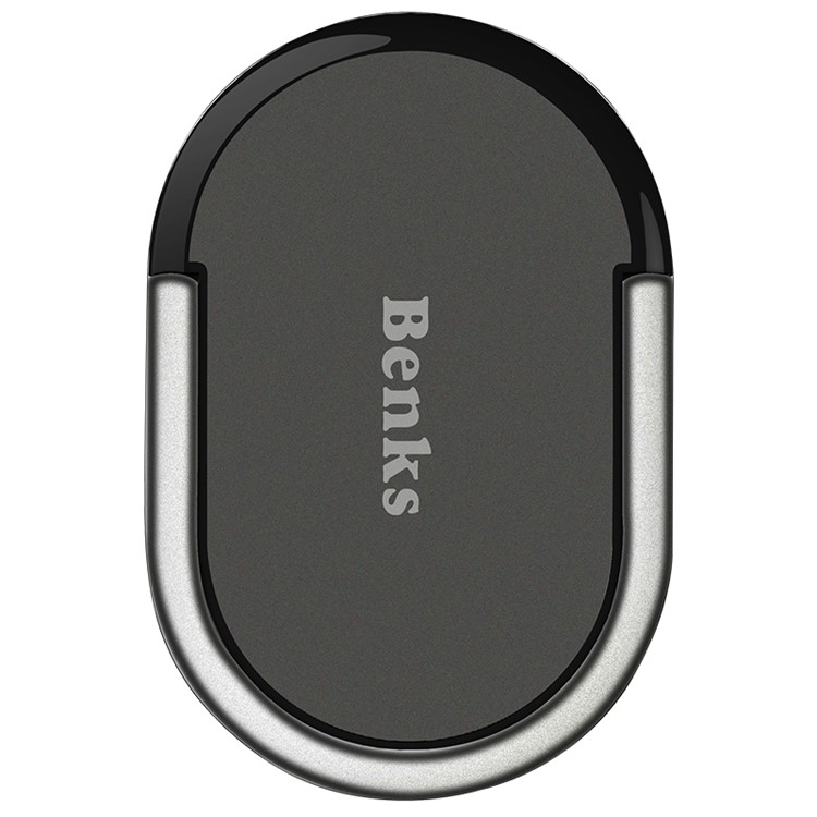 Benks Zinc Alloy Kickstand Finger Grip Magic Ring Holder for Smartphones - Black-2