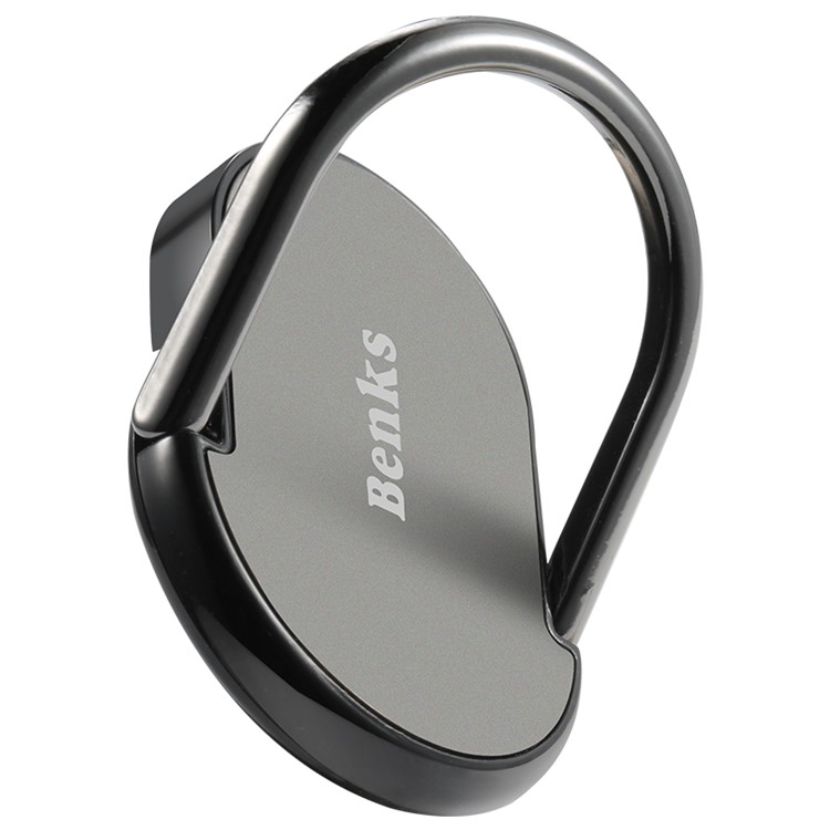 Benks Zinc Alloy Kickstand Finger Grip Magic Ring Holder for Smartphones - Black-3