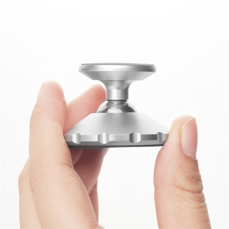 CAFELE Gear Shape Magnetic Rotary Car Mount Holder for iPhone Samsung - Silver Color-2