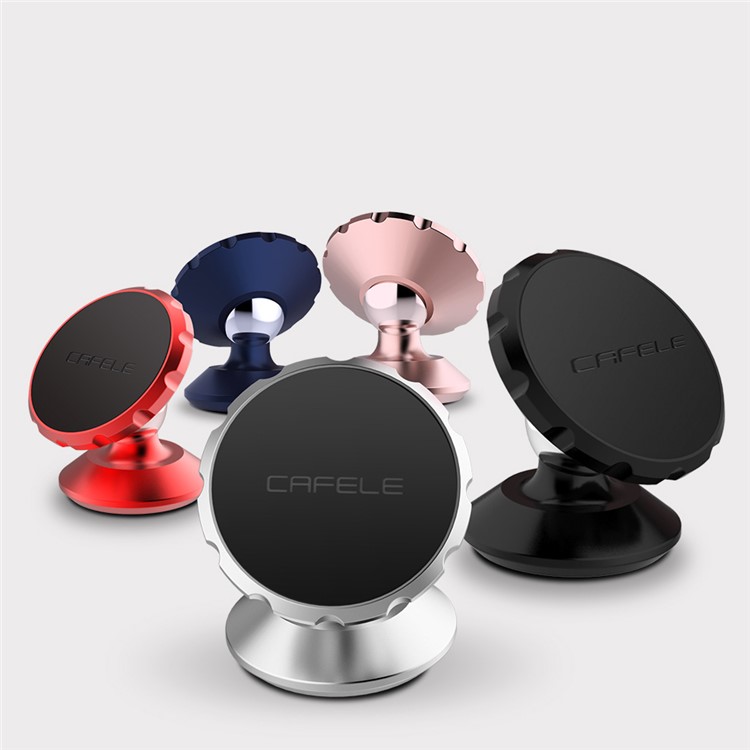 CAFELE Gear Shape Magnetic Rotation Car Mount Stand for iPhone Samsung - Red-3